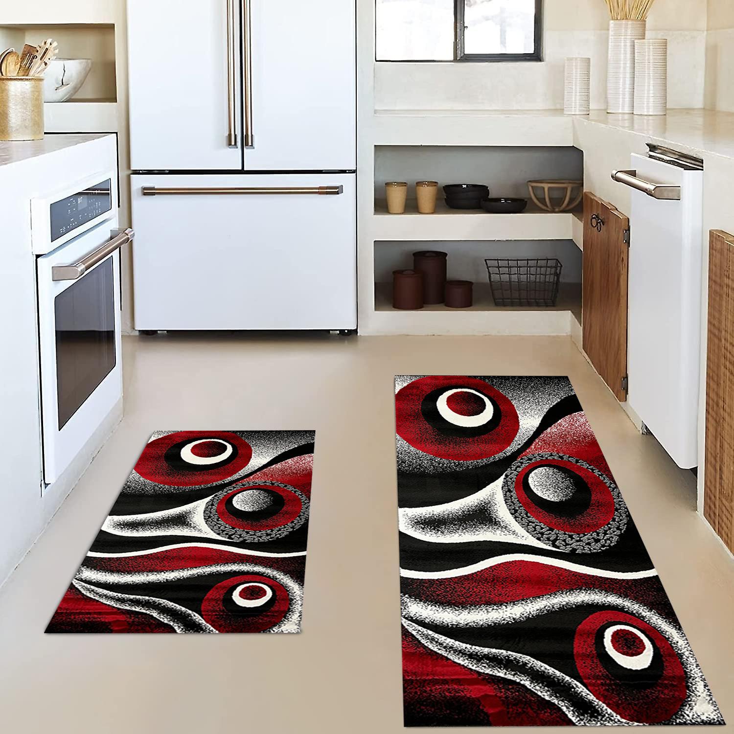

Кухонный коврик Набор из двух частей Длинная полоса Впитывающий воду и масло Напольный коврик Входная дверь Грязеотталкивающий напольный коврик 40 * 60CM