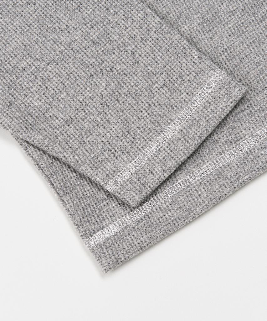 KAFFEE Stitch Waffel Langarm (grau)