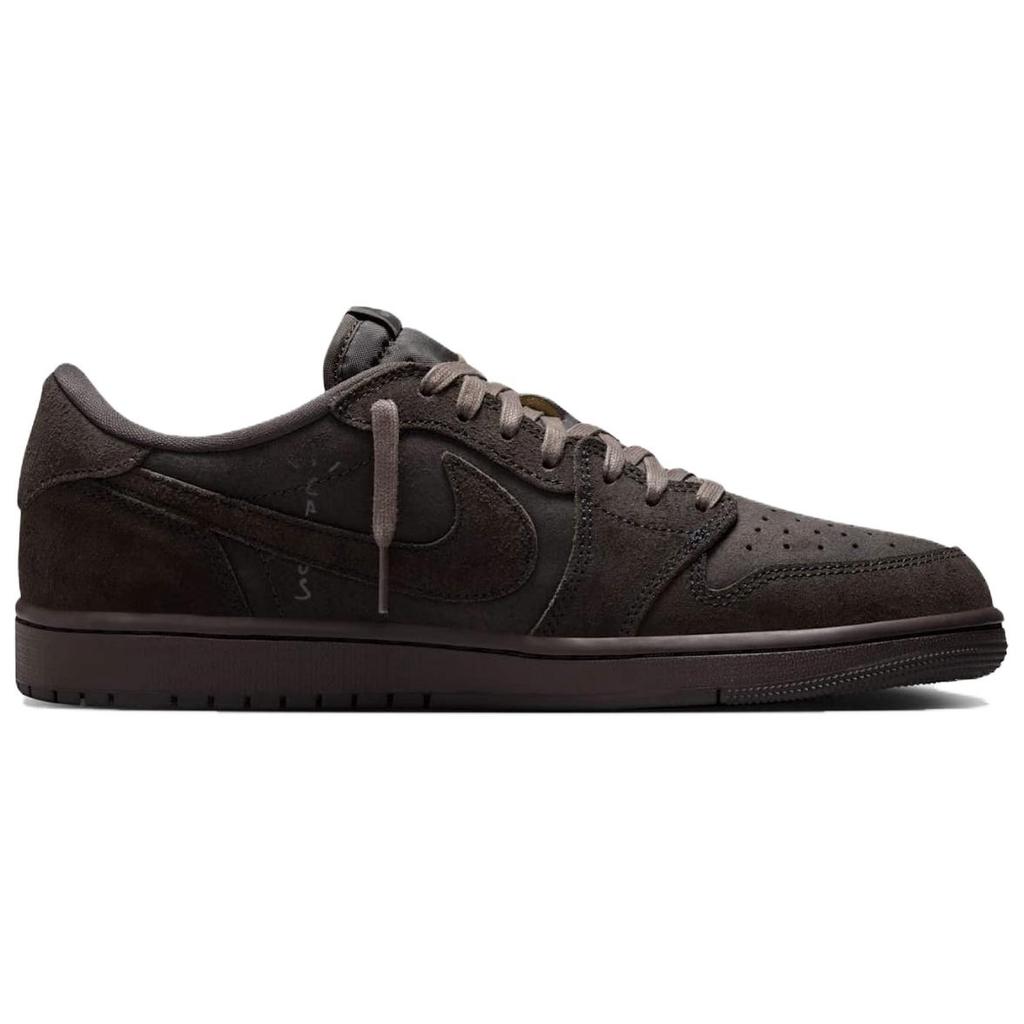 Travis Scott x Air Jordan 1 Retro Low OG SP Velvet Brown Unisex Sneakers Dark-Mocha Black DM7866-202
