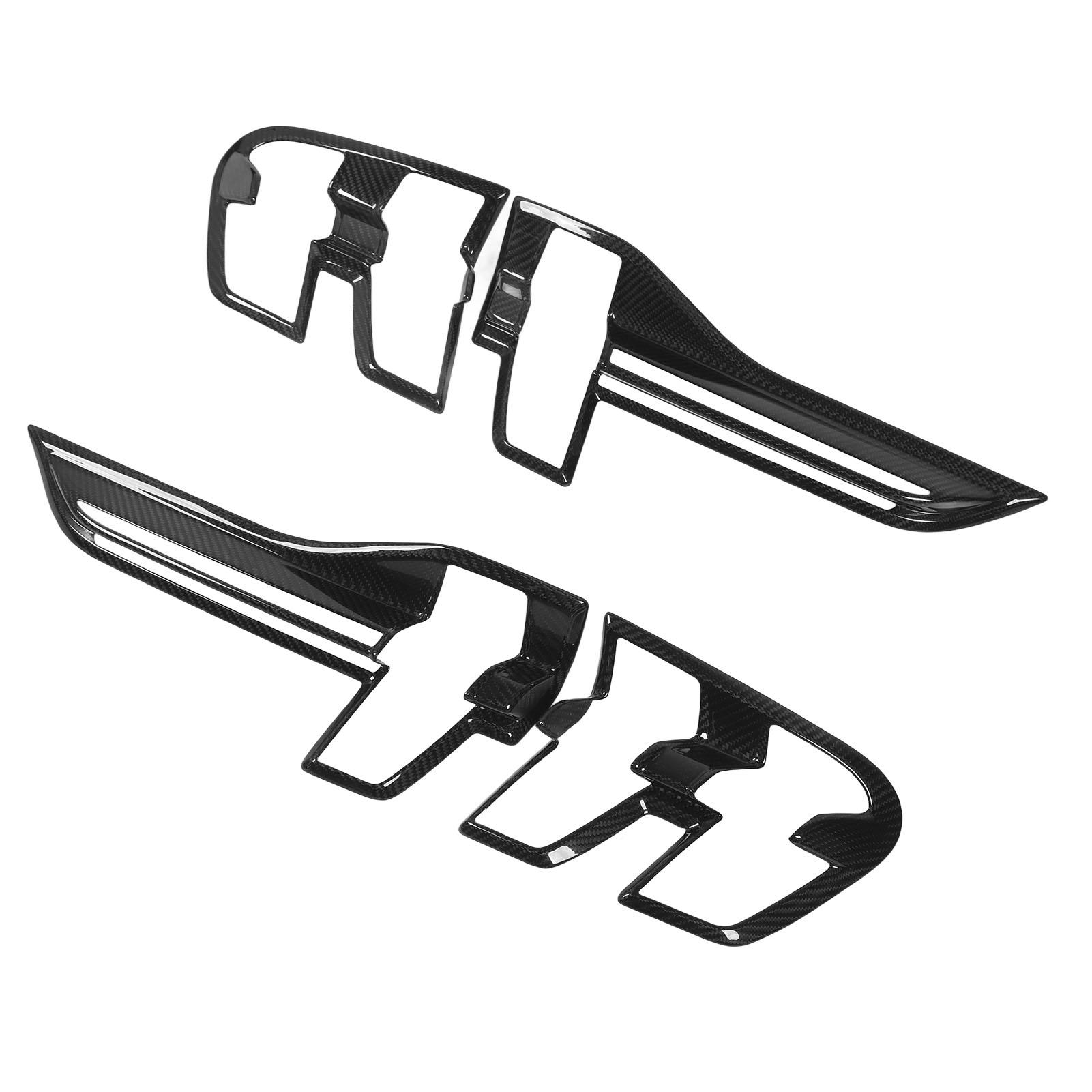 

4 шт. Отделка рамки заднего фонаря из углеродного волокна, глянцевая, высокой прочности для Mustang MachE 2021 и далее