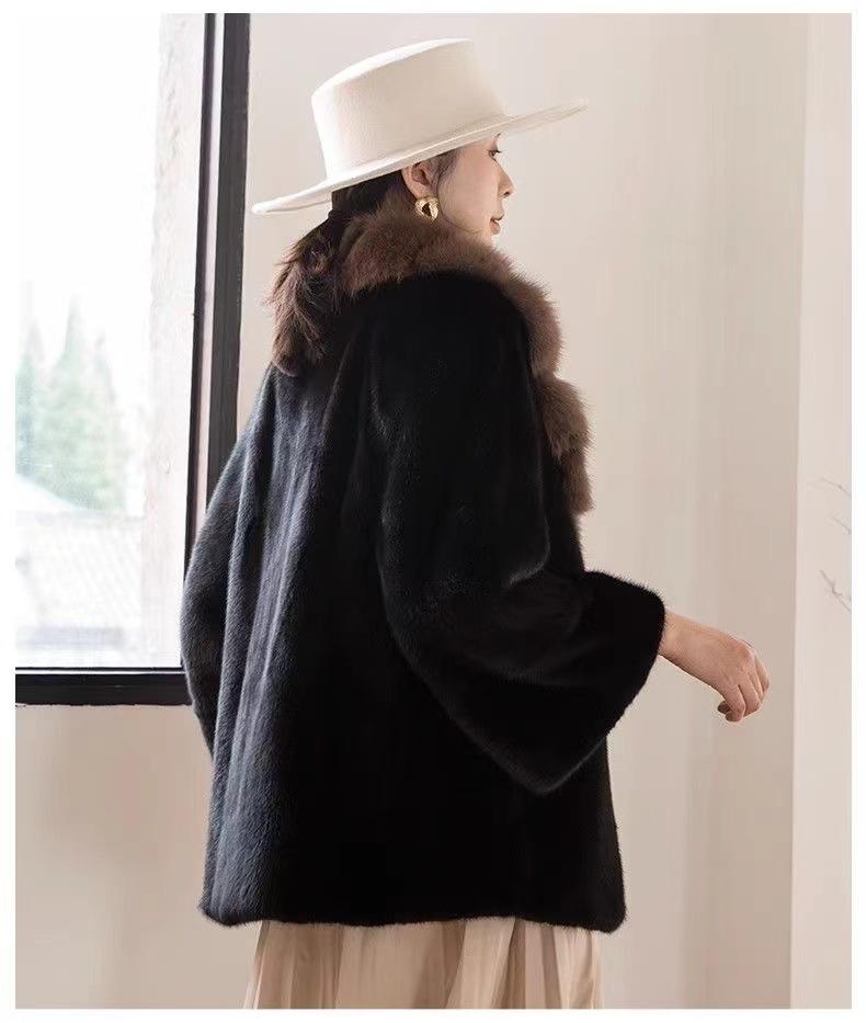 2025 New Mink Fleece Fur Women's Mink Fleece Coat Young Fashion Foreign Style Short Coat