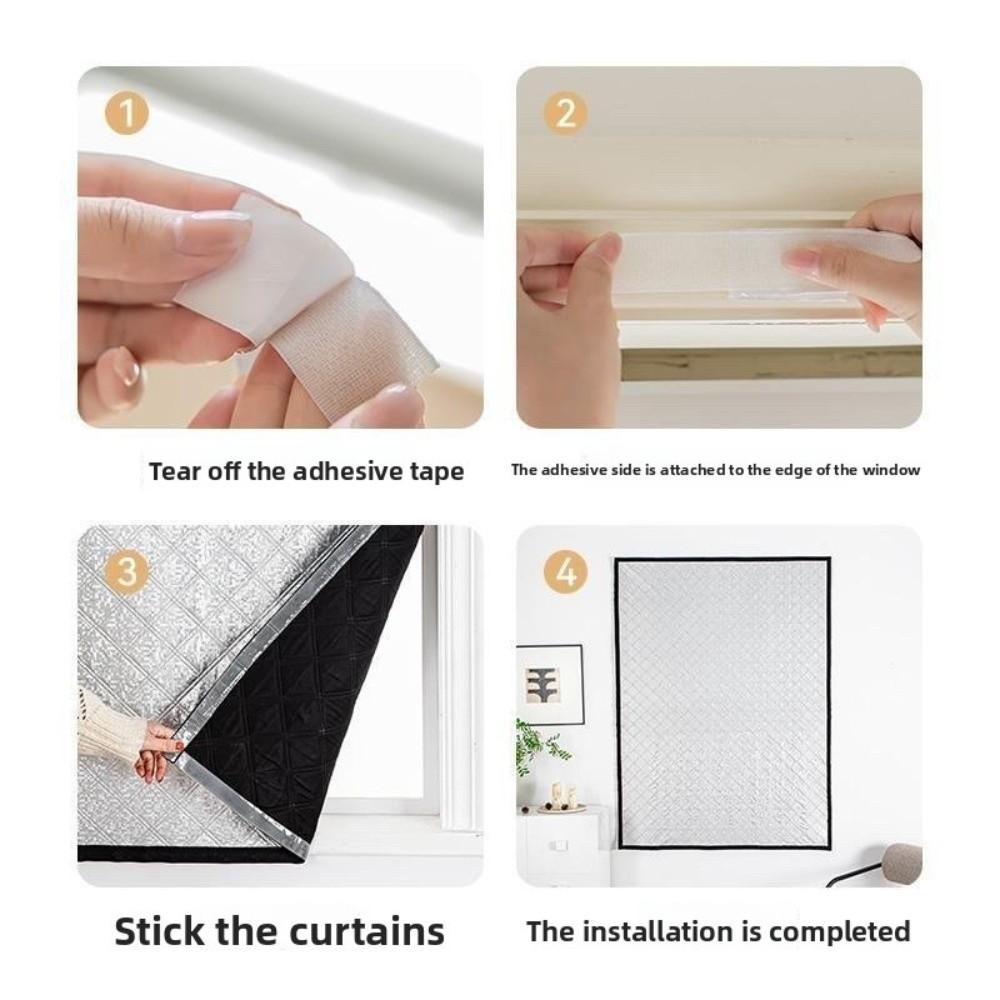 Kulde- og varmeisolasjon Vintervarme gardiner Fortykkede tetningsgardiner Vindusvarme skjermer