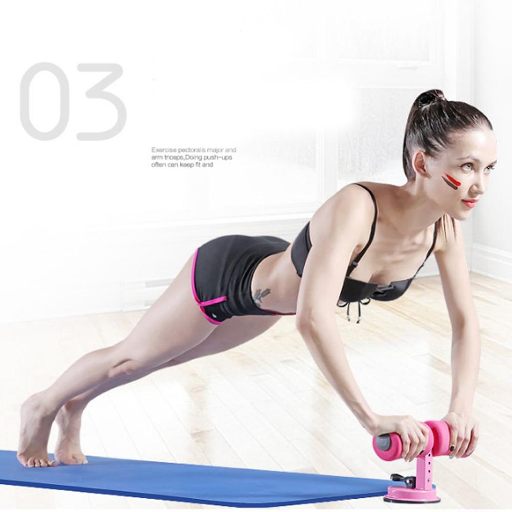 Gym Equipment Exercised Abdomen Arms Stomach Thighs LegsThin Fitness Suction Cup Type Sit Up Bar Self-Suction Abs Machine