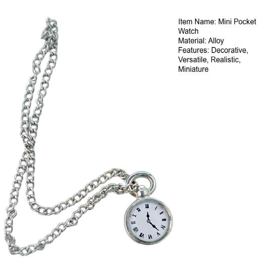 Mini ceas de buzunar Manopera rafinata Ceas de buzunar vintage realist pentru casa de papusi Model Accesorii pentru casa de papusi