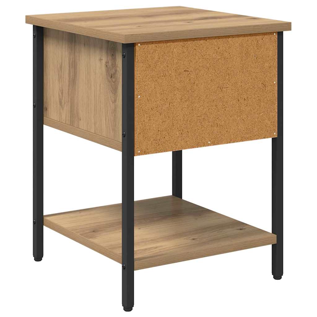 Artisan Oak Nightstand 34 X 35.5 X 45 Cm Particleboard