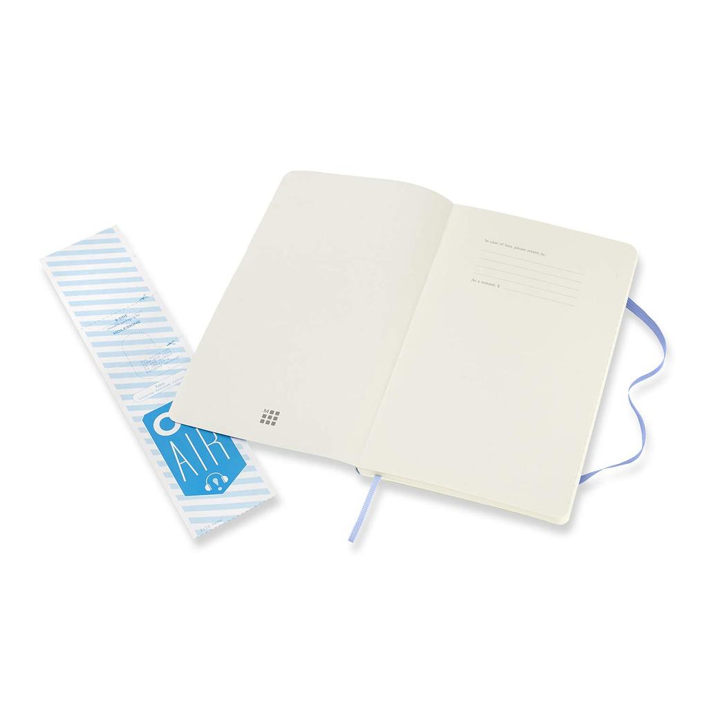Moleskine Notebook Classic Notebook Soft Cover Ruled Large Size wide x 21cm Hydration Blue QP616B42 (13cm long)