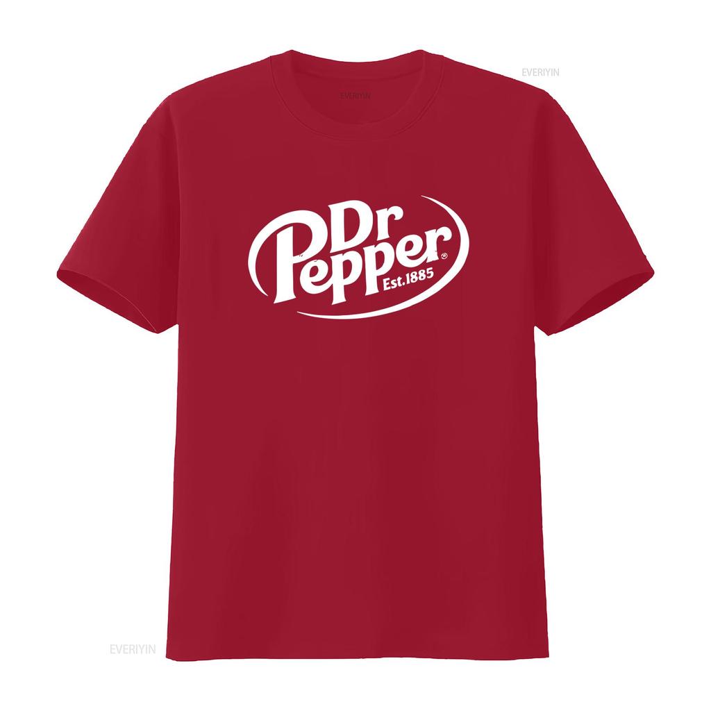 Dr Pepper Męska Koszulka z Klasycznym Logo Nowa L 2XL Założona 1885 Styl Vintage vintage Płukana Unisex Oddychająca streetwear homme