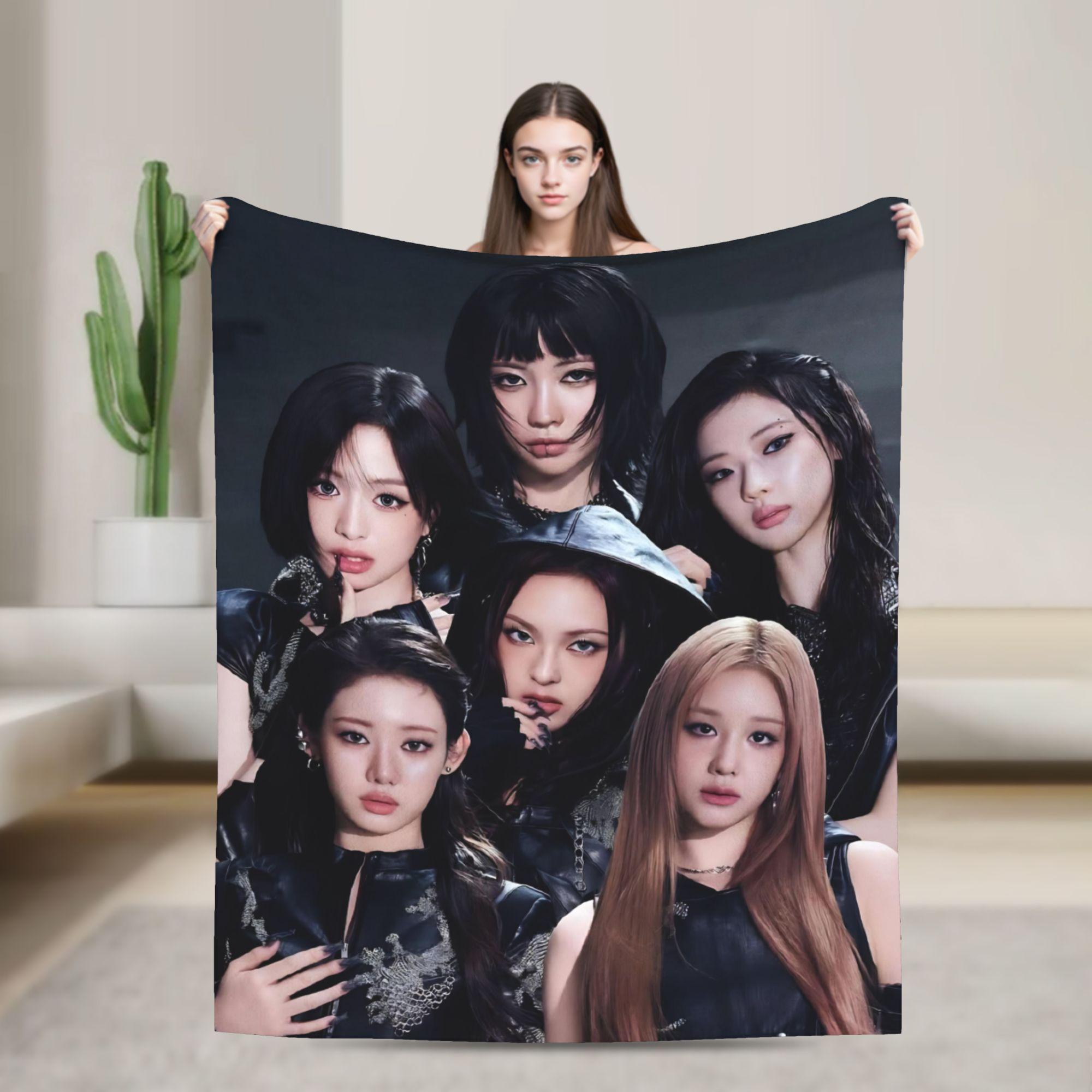 Kpop Babymonsters Group Blanket Velvet Spring Autumn   Multifunction Soft Throw Blanket for Home Office Bedspreads 100x150cm