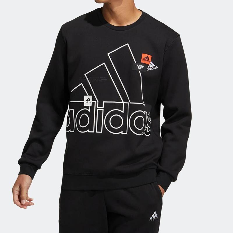 adidas Sweatshirts Men's Black Crew Neck Moderate HP1431