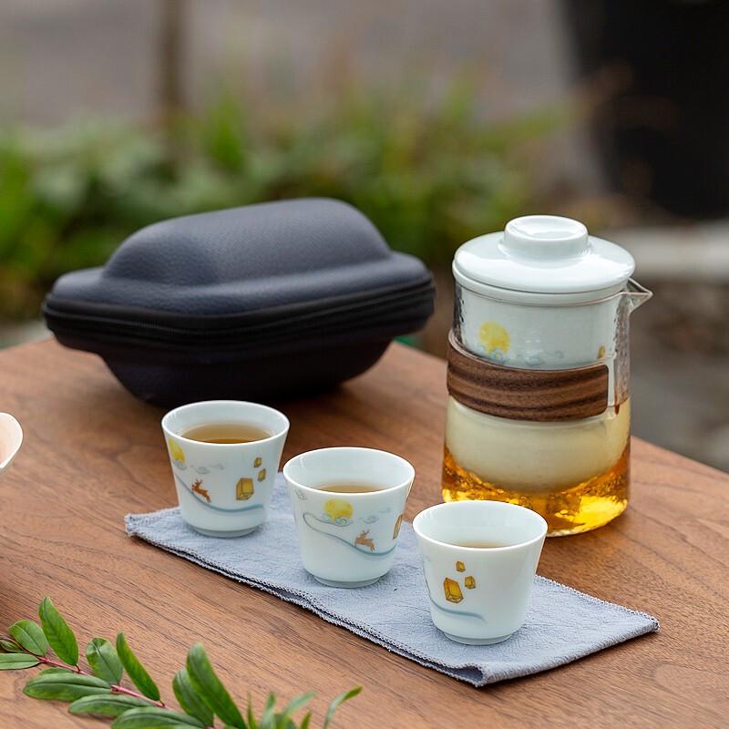 Fang Ran A-602 Portable Ceramic Travel Tea Set