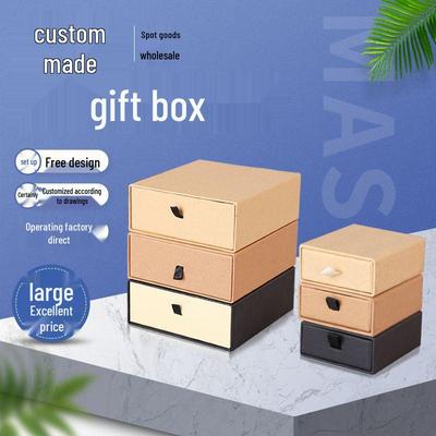 Kraft Paper Rigid Gift Box - Apparel & Jewelry Storage with Logo