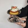 Stainless Steel Dessert Plate Cake Tray Ice Cream Cup Tall Cup High Tea Snack Pudding Fruit Dish Cute Plates Table Decoration