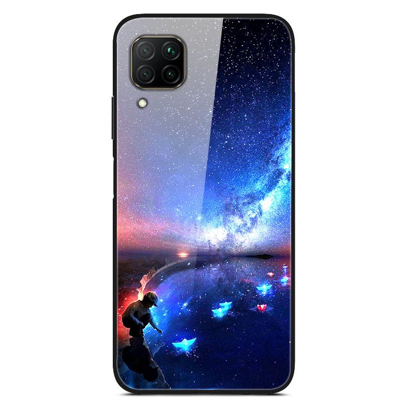Luxury Cover Case for Huawei P40 Lite Tempered Glass Cover for Huawei P40 Lite E Phone Case for Huawei P 40 Lite Coque P40Lite E