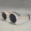 Vintage Punk Style Sunglasses Men Retro Round Metal Frame Women Sun Glasses Fashion Eyewear  Mujer
