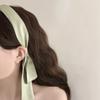 Solid Color Ribbon Hair Band Bow Hair Hoop Elegant Bow Headband  Girls