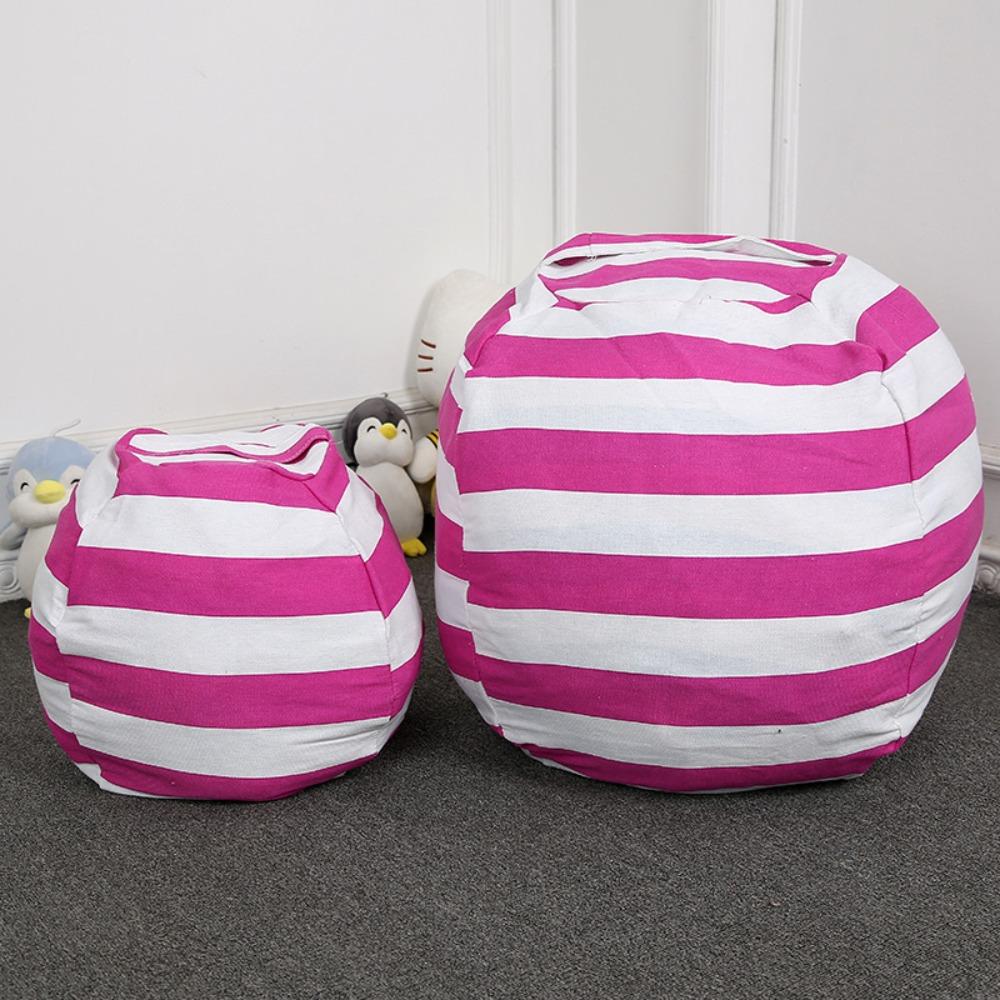 Striped Children's Plush Toy Storage Bag Large Capacity Stuffed Animal Chair New Travel Bag
