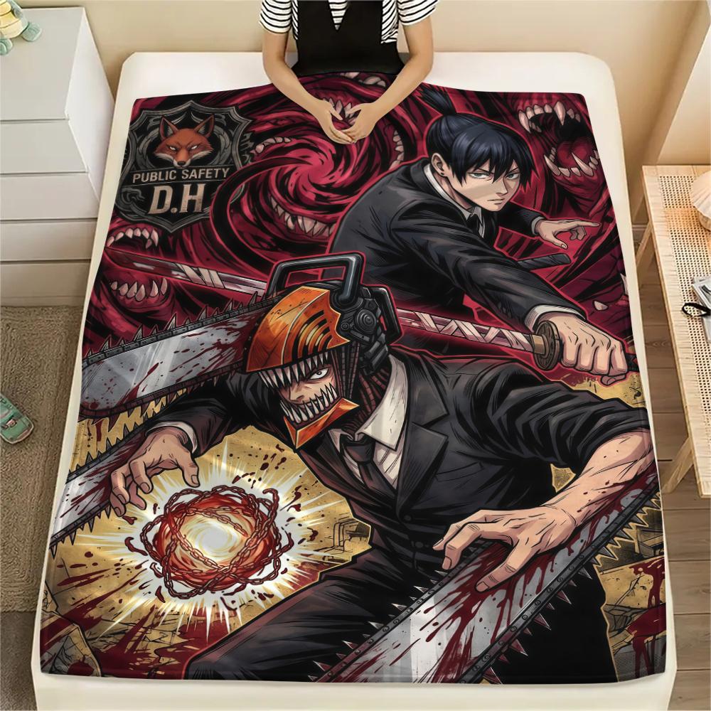 

Chainsaw Man posterPrint Flannel Blanket, High quality Comfortable for All Seasons, Home Decor, Warmth and Comfort 80cm x 120cm