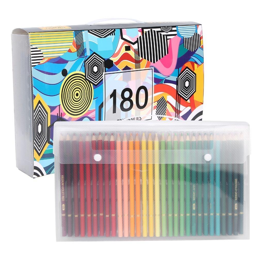 180PCS high color saturation soft core coloring pencils professional art pencils coloring creation Watercolor Pencils