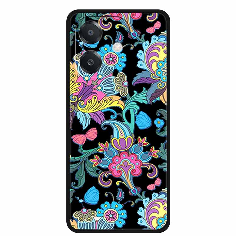 Para OPPO A3 / A3x 5G Funda 6.67" Funda Negra Silicona Suave Funda para Teléfono Para OPPO A3x A3 5G Funda Trasera A 3x A 3 x A3 x Dibujos Animados