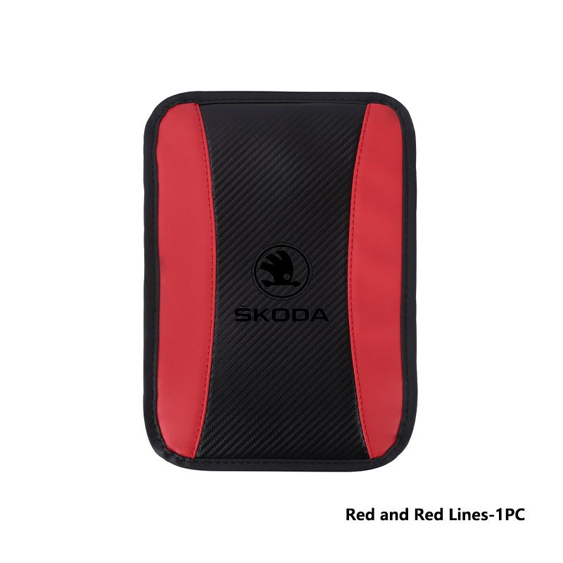 GQEW9 For Skoda Car Armrest Mat Center Console Arm Rest Protection Cushion Kamiq Karoq Octavia 2 3 Rapid Scala Kami Fabia VII VRS