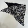 Luochi Liquid Silver Leopard Print Triangle Scarf - Spicy Girl Style Spring/Autumn Head Scarf for Clubbing and Street Dance