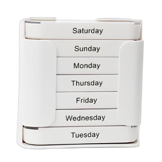 Extra Large Weekly Pill Organizer Medicine Box Compact Design Portable 7-Day Slots Pill Container Travel Separate Pill Case
