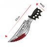 Halloween Bloody Chainsaw Machete Plastic Chainsaw Toy with Blood Stains Role Playing Photo Props Halloween Party Decorations