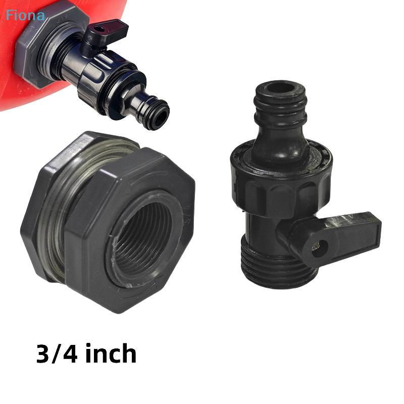 Langlebiger Wassertank-Adapter mit Ventil PVC/IBC Wasserbehälter-Adapter Schnelle Installation Regenwassersammel-Verbinder-Kit