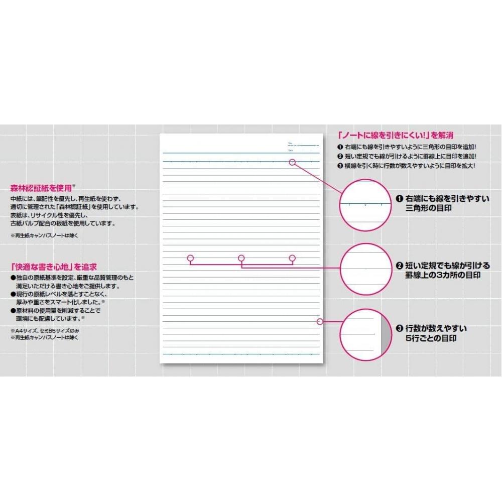 KOKUYO Note Campus Note A5 B-ruled 50 Sheets 10 Books Set No-105BNX10