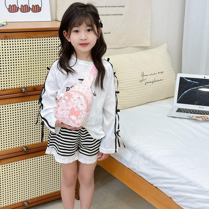 School bag Children's chest bag Cartoon fashion Children's shoulder oblique casual versatile accessories change bag