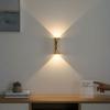 Creative LED Hourglass Wall Lamp Wireless Up Down Light Motion Sensor Night Light Dimmable Waterproof Bedside Wall Light