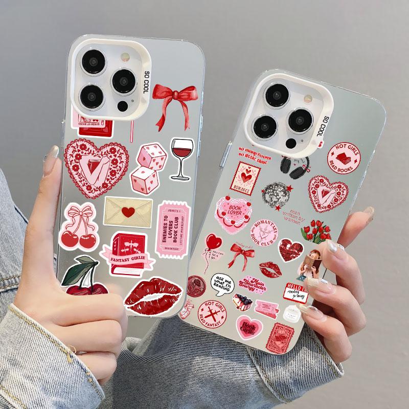 Unique Sexy Lip Liquid Glitter Wine Cup Design Laser Phone Case For IPhone 11 12 13 Mini Pro Max 14 15 16 Pro Max Plus Covers