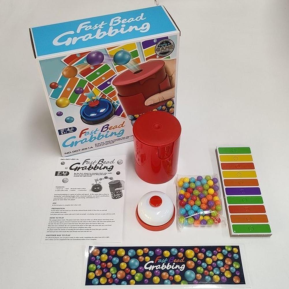 Match Color Line Bingo Board Games For Adult Kids Reaction Training Toys Fun Fast Bead Grabbing Two-player Game with Bells