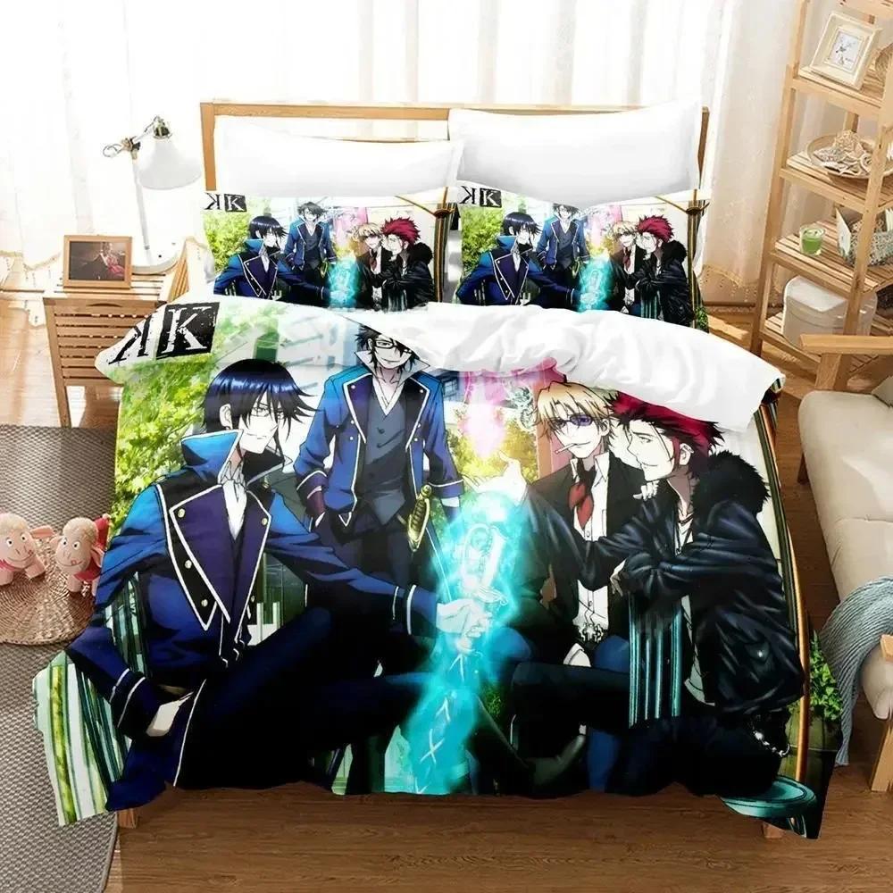 Anime K Project Mikoto Suoh No Blood! No Bone! No Ash! Bedding Set Single Twin Full Queen King Size Bed Set Adult Kid Bedroom