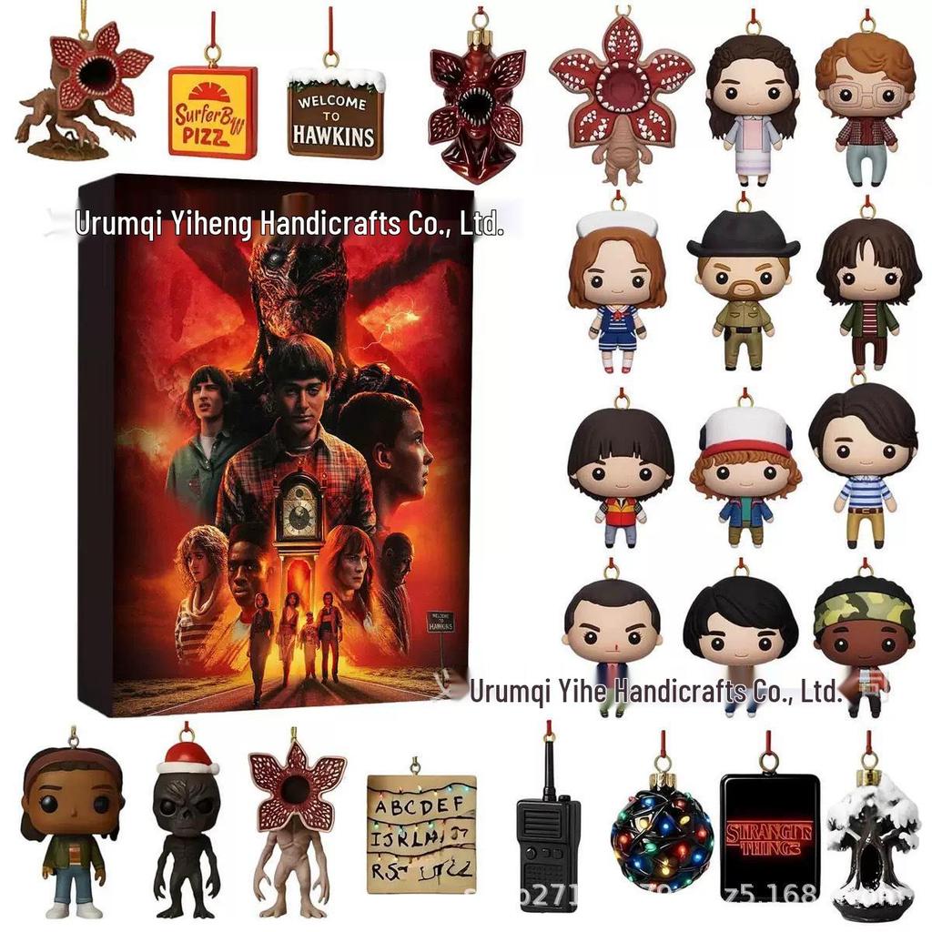 2026 Stranger Things Weihnachts-Countdown Acryl-Anhänger Kalender