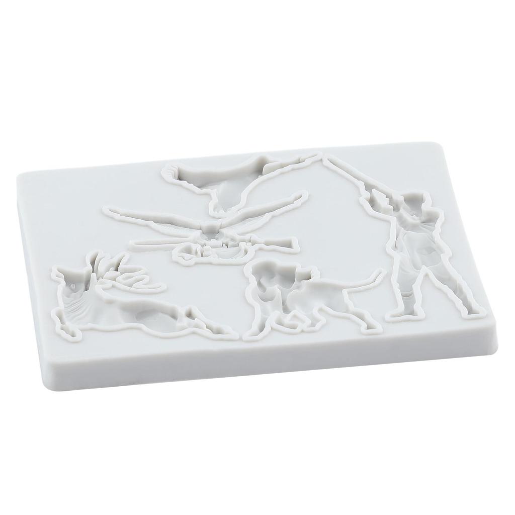 Hunter Animals Silicone Molds Deer Dog Owl Bird Fondant Mold Cake Decorating Tools Cupcake Topper Chocolate Candy Craft Gum Paste Polymer Clay