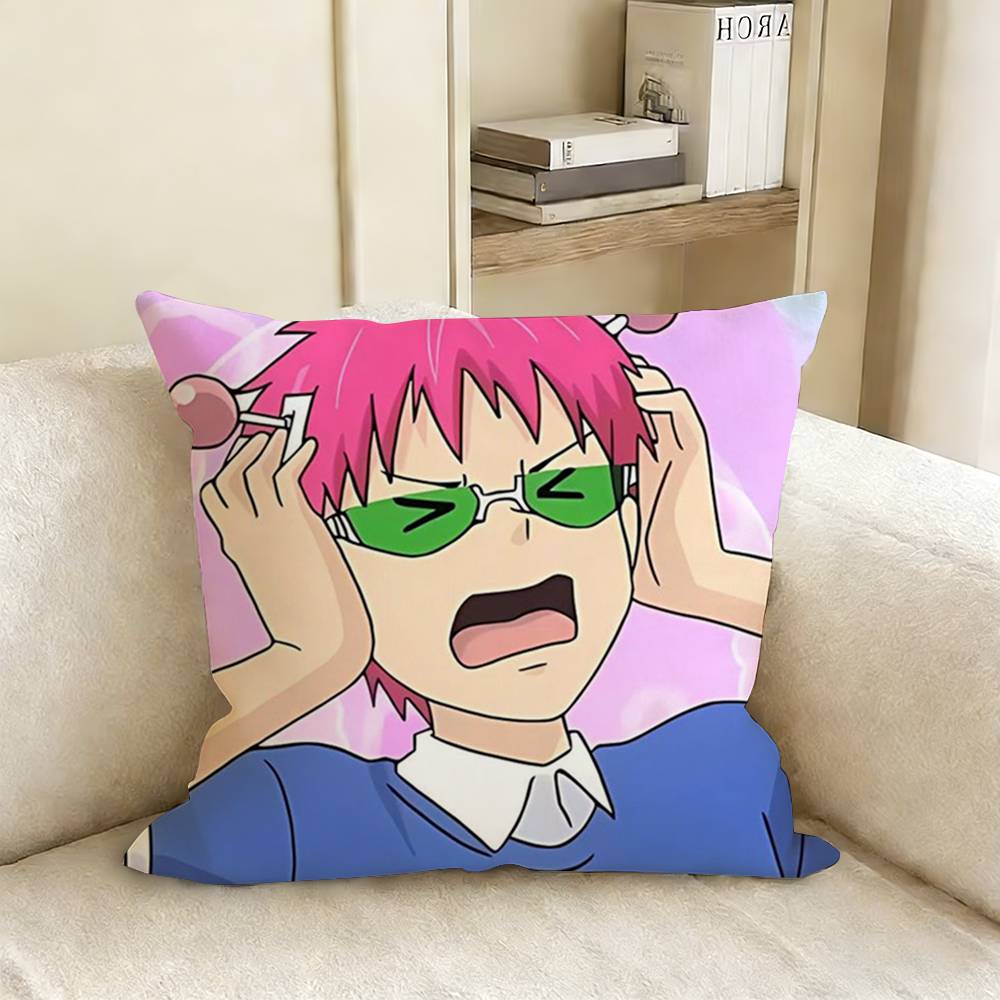 K-Kusuo S-Saiki The Disastrous Life Of S-Saiki K Various Sizes Square Pillow Case For Car Home Bedchamber Decor