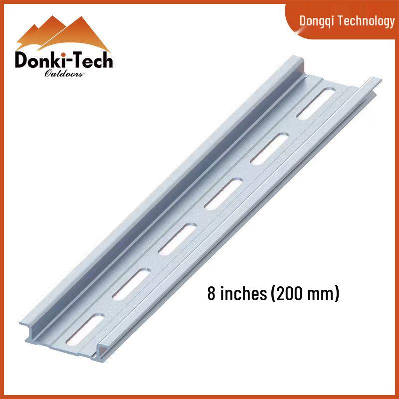 Aluminum Alloy Electrician Slide Rail - 4/8/12 Inch Top Hat Slotted Rail for Mounting Hardware Components