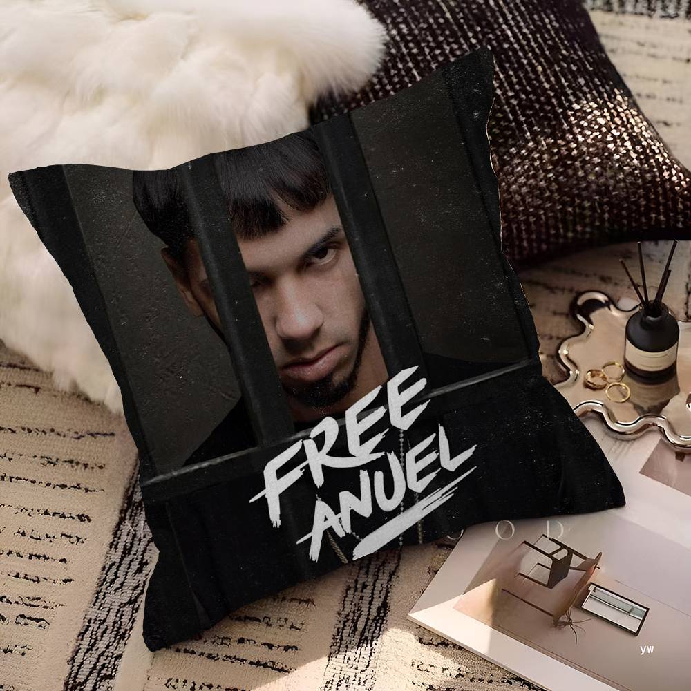 Classic Rapper Anuel Aa Music Cushion Cover Pillow Cover Decor Pillowcase Printed Cushion Case For Couch