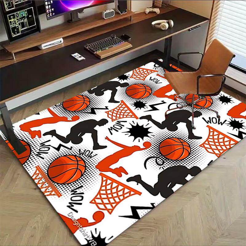 1PC Basketball Hoop Extra Large Non Slip Floor carpet, Office, family, bedroom, Studio   Large Area Rug Indoor Rugs, , Vibrant Colors