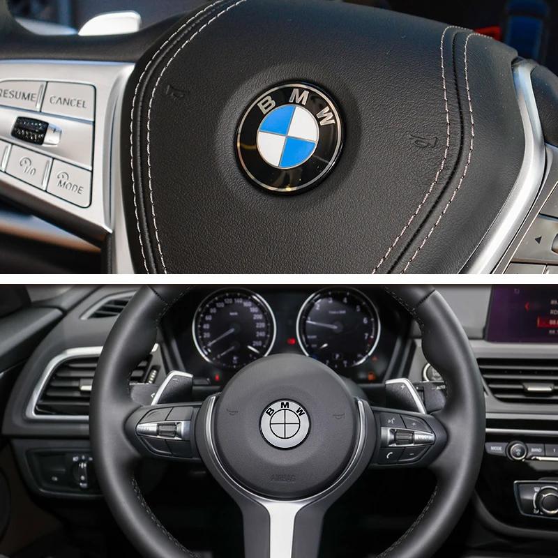 1 Uds pegatina para volante de coche emblema de coche accesorios de decoración para BMW G22 F30 F10 X3 X5 X6 E39 E46 E36 E90 G20 YNEPB1