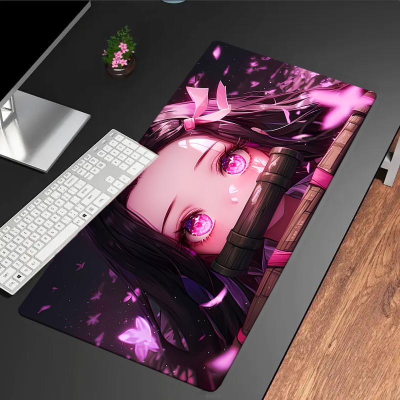 Butterfly Nezuko Fantasy Mouse Pad, Rubber Base, Mouse Pad for Gamers and Office Use, Gaming Desk , Easy To Clean Mat Christmas fan gifts