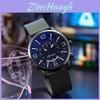 Gj083 Men's Casual Quartz Silicone Watch Decorative Blue Glass Stainless Steel Clasp Characters)