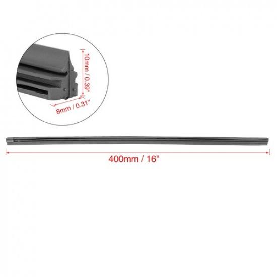 2pcs 400mm 16inch 8x10mm Car 3 Section Rubber Windshield Wiper Blade Refills