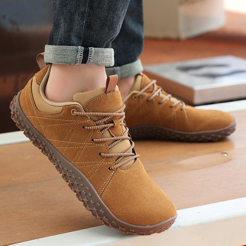 

Men s Suede Casual Shoes - Soft Brown Mesh Sports Shoes with Non Slip Soles, Comfortable for Daily Wear Le Fu Shoes Retro Style 37