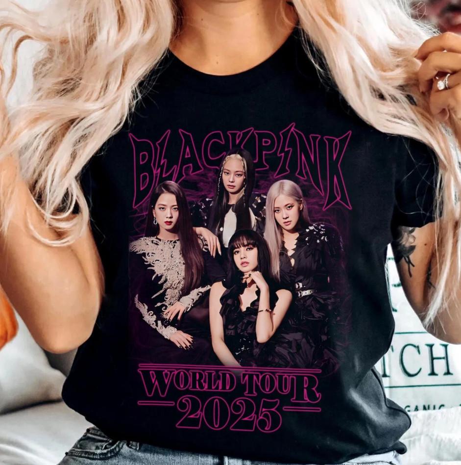 Blackpink World Tour 2025 Tshirt size S5XL Unisex T-Shirt L