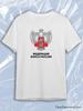 Russian Boxing Federation White Crew Neck Short Sleeve T-Shirt with Eagle Emblem