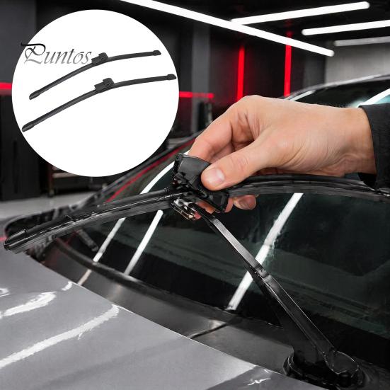 Natural Rubber Wiper Blades 2Pcs/Set Car Windshield for BMW 5 Series 1995-2004 E39 Automotive Replacement Parts 525i 528i 530i 540i M5, 26/22-Inch All