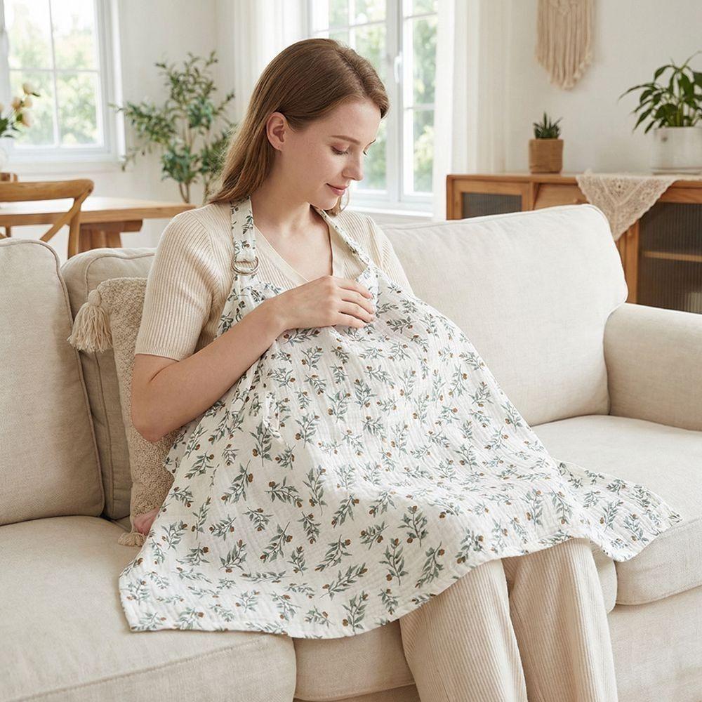 Cotton Breastfeeding Nursing Cover Breathable Baby Stroller Blanket  Mother Outing