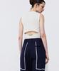 WNDERKAMMER Color-Block Point Linen Trousers_Navy